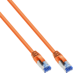 InLine Patch Cable S/FTP PiMF Cat.6A halogen free 500MHz orange 0.3m