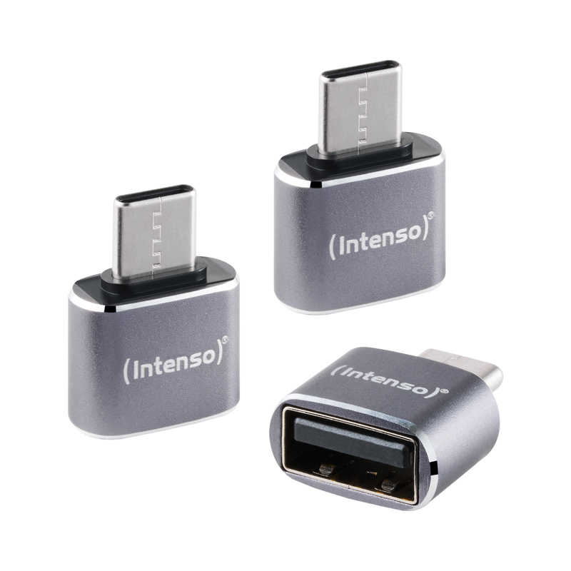 EU Product - 3-pack USB Adapter USB-A -> USB-C C480C Aluminium thumbnail