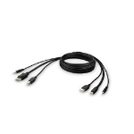 Belkin F1DN1CCBL-MP-6 toetsenbord-video-muis (kvm) kabel Zwart 1,8 m