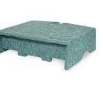 BakkerElkhuizen Q-Riser 90 Circular 76,2 cm (30") Bureau Groen