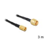 DeLOCK 88647 coaxial cable RG-174 3 m SMA SMB Black