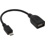 InLine Micro USB OTG Adapter Cable Micro-B male to USB A female 0.1m