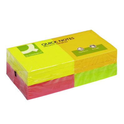 Q-CONNECT+KF10508+note+paper+Rectangle+Assorted+colours+80+sheets