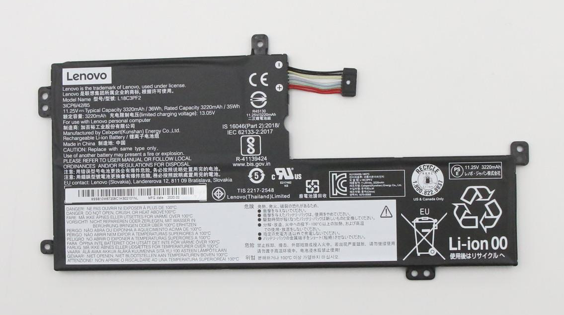 Lenovo 5B10w67302 Laptop Spare Part Battery