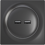 Fibaro FGWU-021-8 socket-outlet 2x USB Black