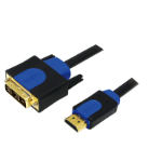 LogiLink CHB3102 video cable adapter 2 m HDMI Type A (Standard) DVI-D Black