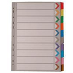 WHITEBOX NP A4 MYLAR DIVIDER 10PART MULTI