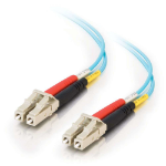 C2G 3m LC-LC 10Gb 50/125 OM3 Duplex Multimode PVC Fibre Optic Cable (LSZH) - Aqua