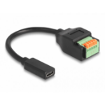 DeLOCK 66067 USB-kabel USB 2.0 0,15 m USB C 5-pin terminal block Zwart, Groen