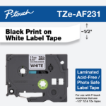 Brother TZEAF231 label-making tape Black on white TZe