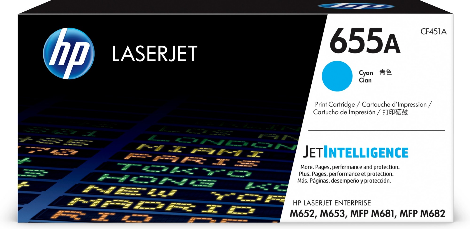 HP CF451A/655A Toner cartridge cyan. 10.5K pages ISO/IEC 19752 for HP