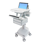 Ergotron SV44-1121-C multimedia cart/stand Aluminium, Grey, White Laptop