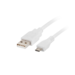 Lanberg CA-USBM-10CC-0010-W USB cable USB 2.0 1 m Micro-USB A USB A White