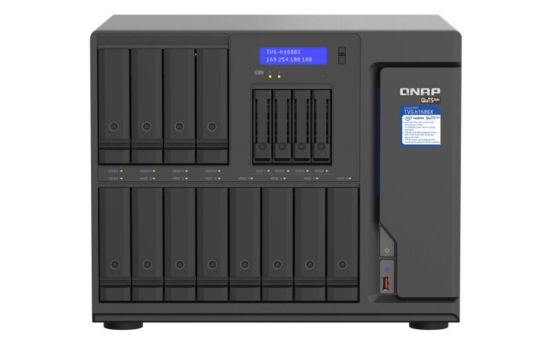 Image of QNAP TVS-h1688X NAS Tower Ethernet LAN Black W-1250