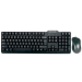 MS-Tech LT-119 teclado Ratón incluido USB QWERTY Negro