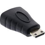 InLine HDMI Adaptor, , HDMI A female / HDMI C male, 4K/60Hz, gold plated