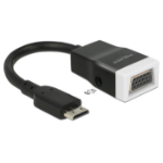 DeLOCK 65588 video cable adapter HDMI Type C (Mini) VGA (D-Sub) + 3.5mm Black