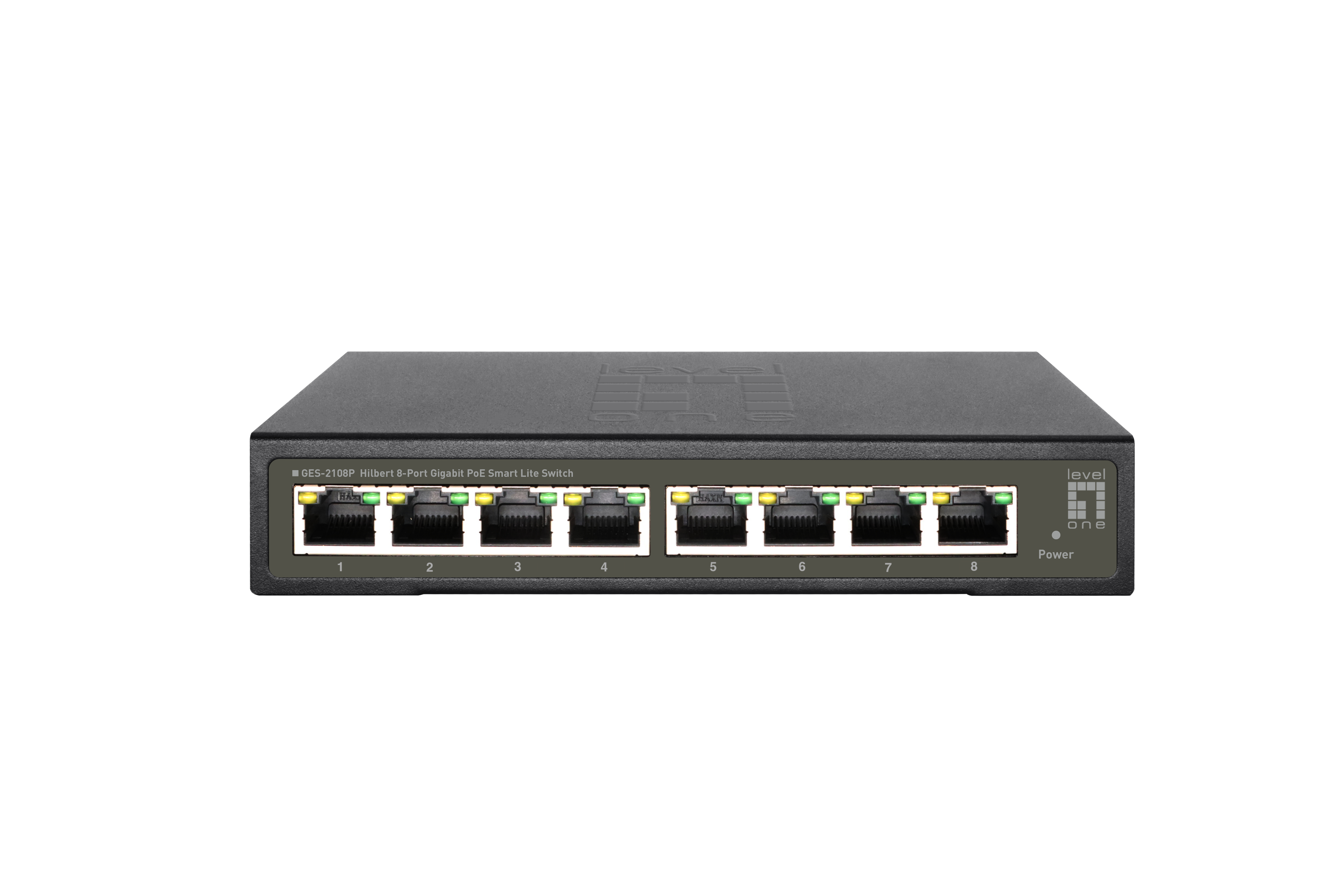 Image of LevelOne Hilbert 8-Port Gigabit PoE Smart Lite Switch, 802.3at/af...