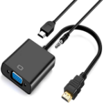 4XEM 4XHDMIVGAAPB video cable adapter 9.84" (0.25 m) HDMI + 3.5mm VGA (D-Sub) + 3.5mm + USB Type-A Black