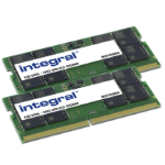 Integral 64GB (2X32GB) LAPTOP RAM MODULE DDR5 5200MT/S PC5-41600 UNBUFFERED NON-ECC 1.1V 2GX8 CL42 memory module 5200 MHz