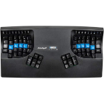 Kinesis Advantage2 Quiet LF Keyboard - Contoured Ergonomic UK Layout Keyboard Equipped with Cherry MX Quiet Red Mechanical Key Switches and the SmartSet Programming Engine - Black