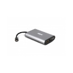 Urban Factory TCM10UF laptop dock/port replicator Wired USB 2.0 Aluminum, Silver