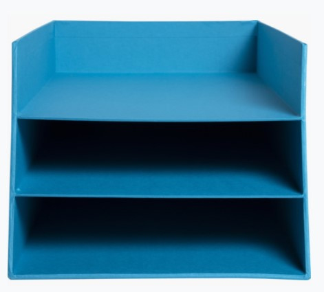 Exacompta 13457D desk tray/organizer Cardboard Turquoise