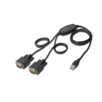 Digitus DA-70158 seriële kabel Zwart 1,5 m USB Type-A DB-9