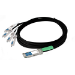 AddOn Networks QSFP+/4xSFP+, 2m InfiniBand/fibre optic cable QSFP+ 4 x SFP+ Black
