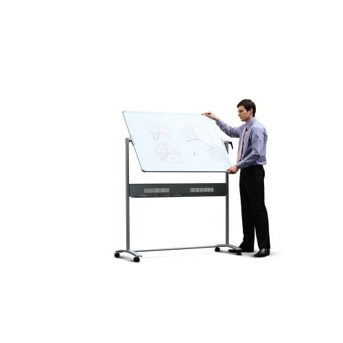 Nobo Prestige Enamel Magnetic Mobile Board Horizontal Pivot 1500x1200mm