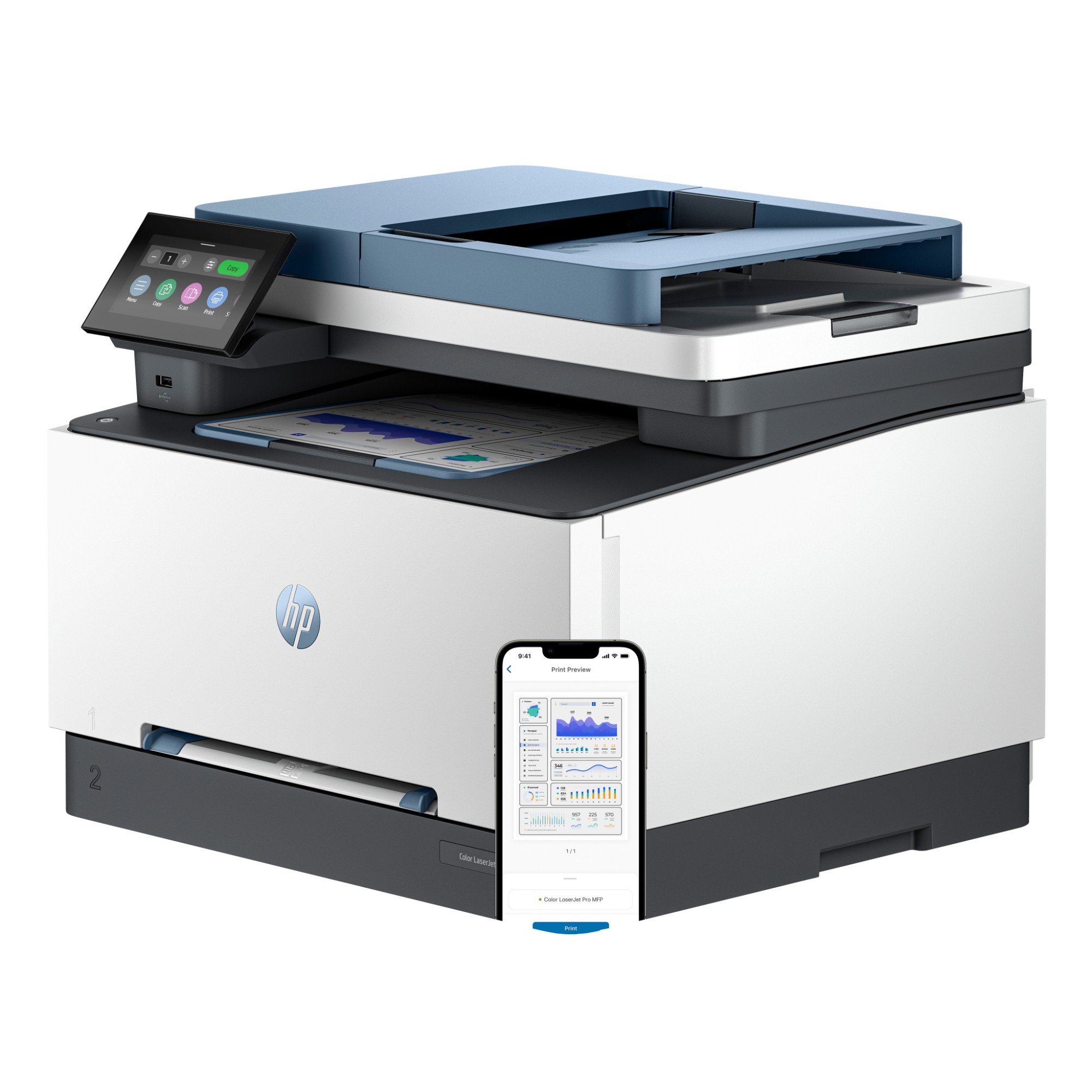 HP LaserJet Pro 3302fdw Wireless Multifunction Color Printer, Copier, Scanner; Duplex