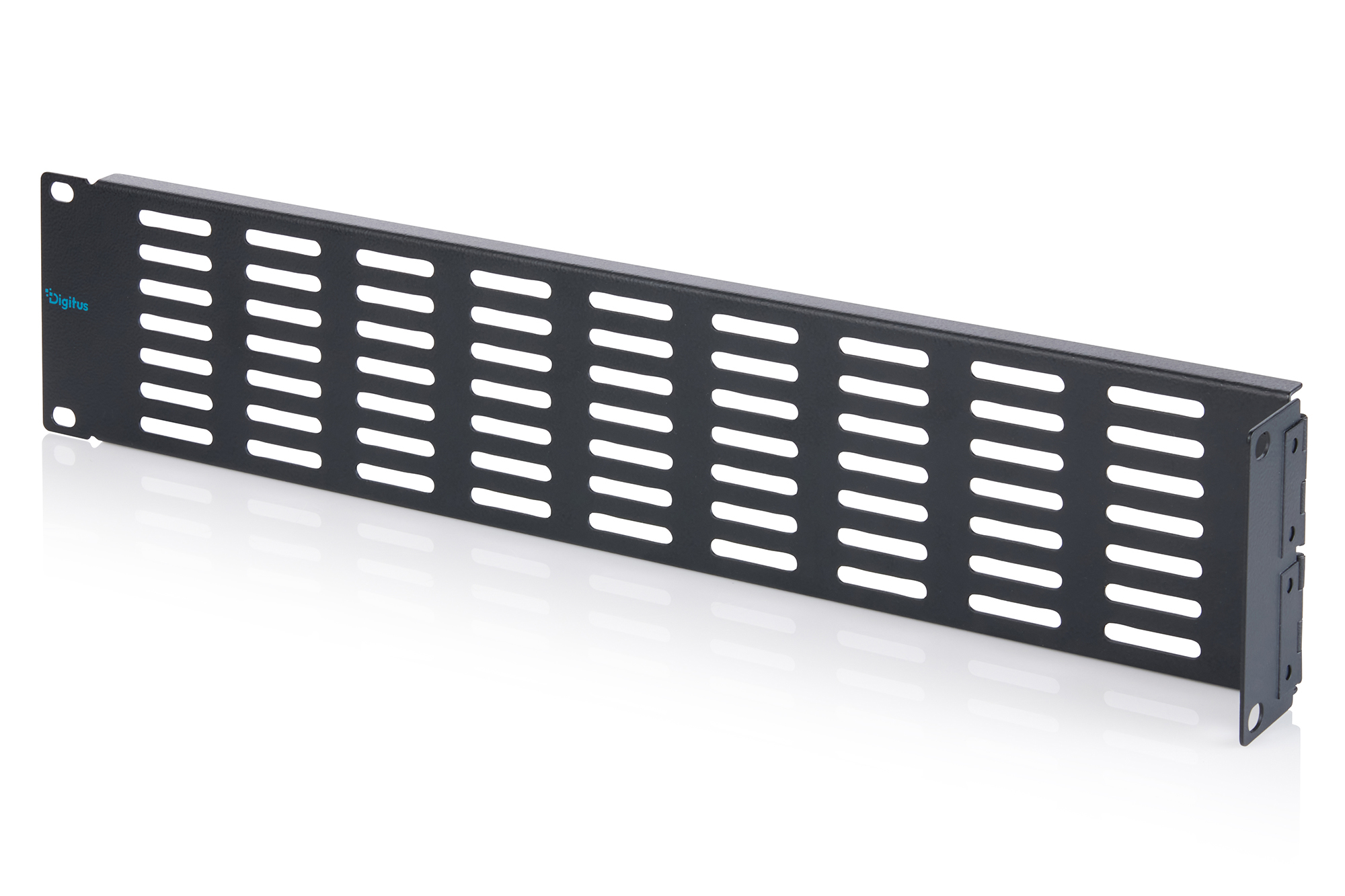 Digitus 2U blank panel with ventilation grille and hinge