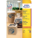 Avery L7106-25 self-adhesive label Circle Permanent Brown 300 pc(s)