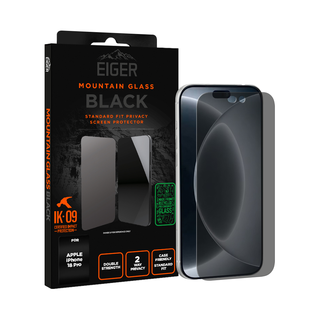 Eiger VERRE TREMPE PREMIUM 2.5D PRIVACY POUR APPLE IPHONE 18 PRO - EIG