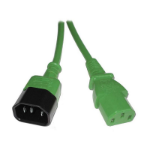 FDL 2M IEC MAINS EXT. CABLE - IEC C13 SKT. TO C14 PLUG - GREEN