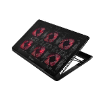 Savio 6 backlit fans 2000 RPM COS-01 laptop cooling pad 43.9 cm (17.3") Black, Red