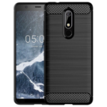 JLC Nokia 5.1 Brushed Silicone Case- Black