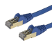 StarTech.com Cable de 1,5m de Red Ethernet Cat6a Azul sin Enganches con Alambre de Cobre