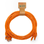 Cablenet 0.3m Cat6 RJ45 Orange U/UTP PVC 24AWG Flush Moulded Booted Patch Lead (PK10)