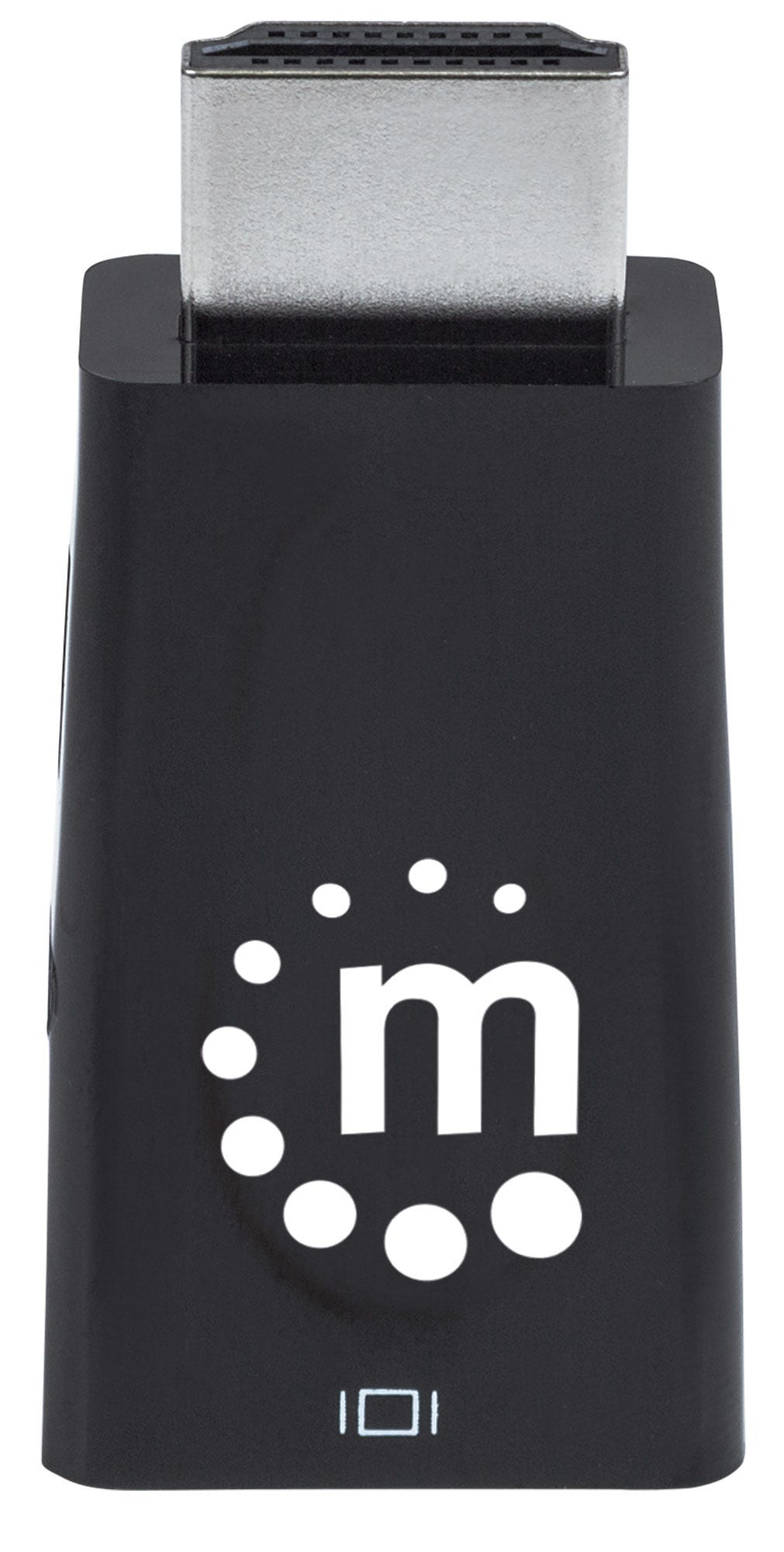 Manhattan HDMI to VGA (with Audio) Converter, 1080p, Male to Female, Optional USB Micro-USB Power Port, Black, Polybag