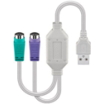 Microconnect USBA2XPS2 PS/2 cable 0.3 m 2x 6-p Mini-DIN USB A White  Chert Nigeria