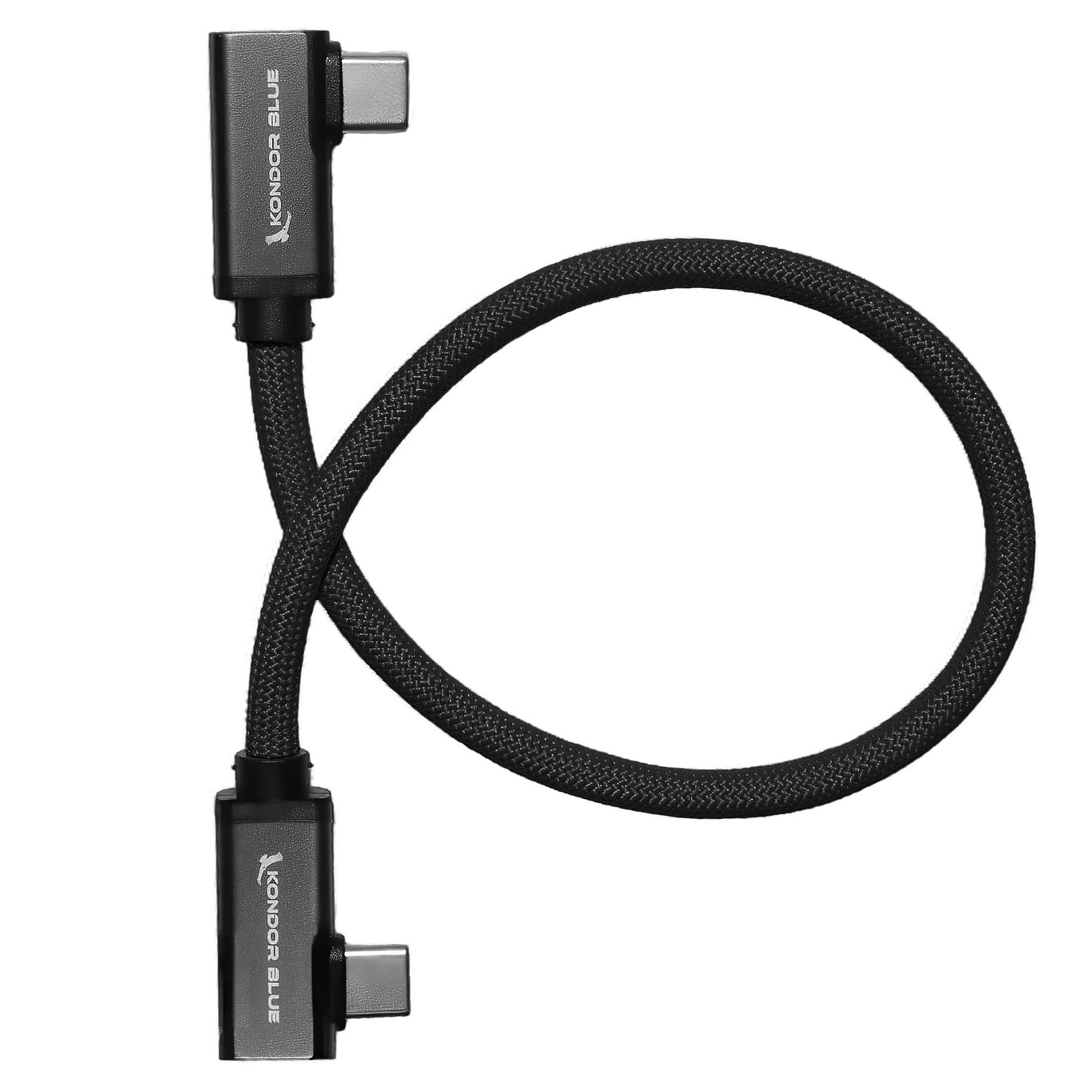 Kondor Blue KB-USBC31-RA-12-BK USB cable USB 3.2 Gen 2 (3.1 Gen 2) 0.3 m USB C Black