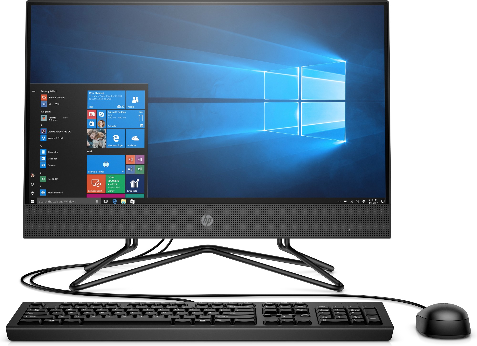 HP 200 G4 22 54.6 cm (21.5") 1920 x 1080 pixels 10th gen Intel® Core™ i3 4 GB DDR4-SDRAM 1000 GB HDD All-in-One PC Windows 10 Pro Wi-Fi 5 (802.11ac) Grey