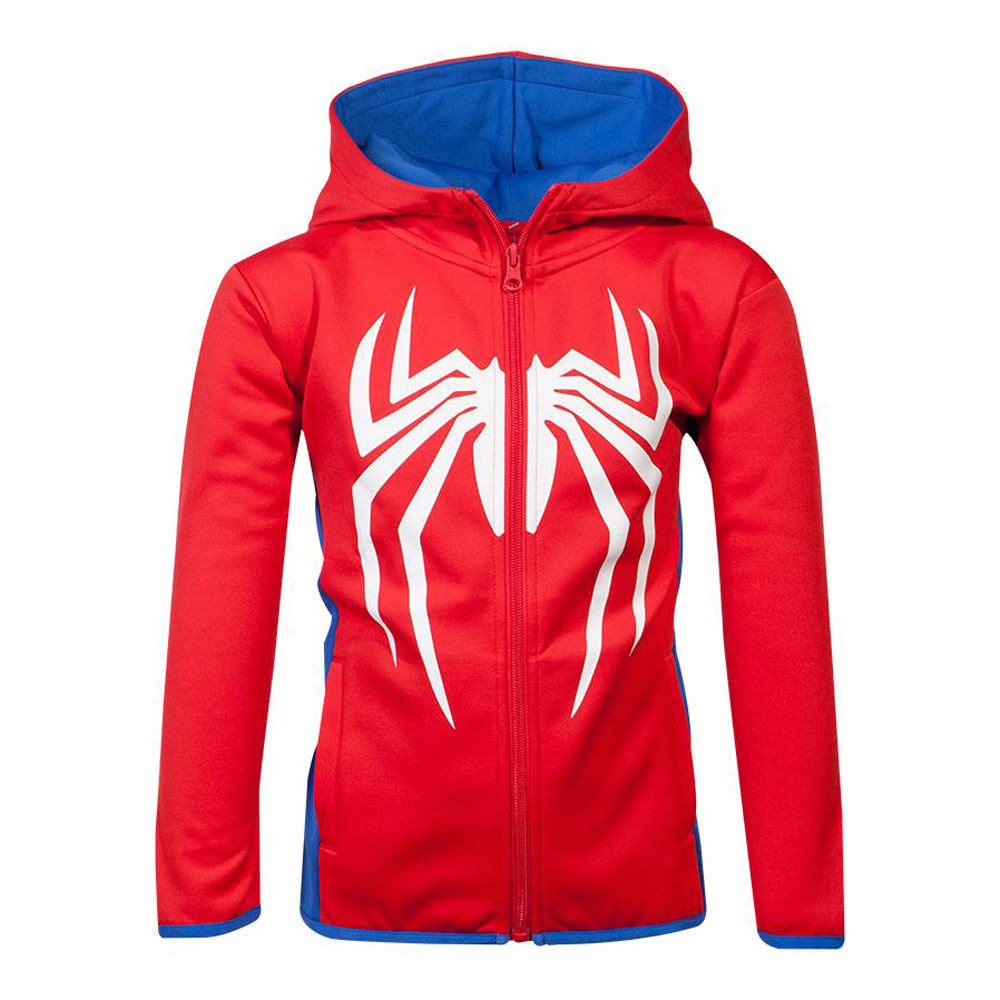 Marvel Spider-man Logo Teq Full Length Zipper Hoodie, Kid's...