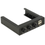DeLOCK 62714 fan speed controller 3 channels Black