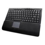 Ceratech An Ceratech Product- KYBAC540-RFMMBLKHY is a USB 2.4Ghz small foot print wireless keyboard with integrated touch pad. Its robust construction and range of up to 15 meters it is ideal for retail- office and rack server draws. 2 x AAA batteries inc