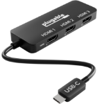 Plugable Technologies USBC-MSTH3 video cable adapter 6.69" (0.17 m) USB Type-C 3 x HDMI