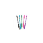 Zebra Z-Grip Smooth Rectractable Ballpoint Pen 1.0mm Tip Black/Light Blue/Green/Pink/Violet (Pack 5) - 2427