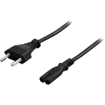 Deltaco DEL-109A-50 power cable Black 0.5 m CEE7/16 C7 coupler