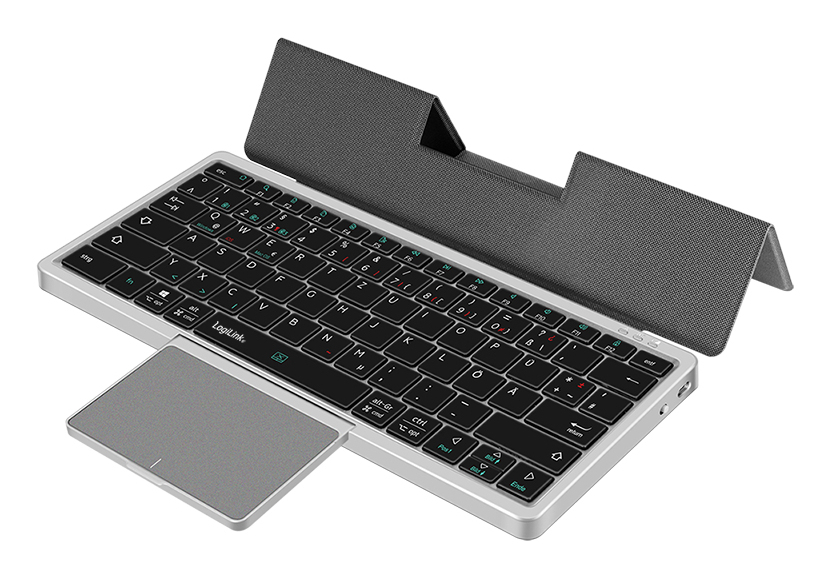 LogiLink ID0214 keyboard Home/Office Bluetooth QWERTZ German Grey